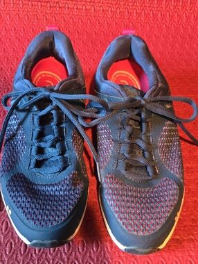 Ryka Women's Athletic Lace-Up Sneakers in Navy and Pink